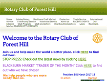 Tablet Screenshot of foresthillrotary.com